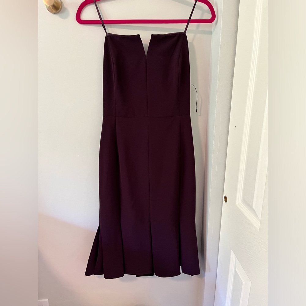 NWT Eggplant strapless dress